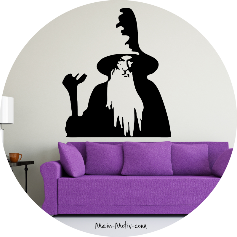 Preview: Wandtattoo 46230 Herr der Ringe Gandalf Silhouette